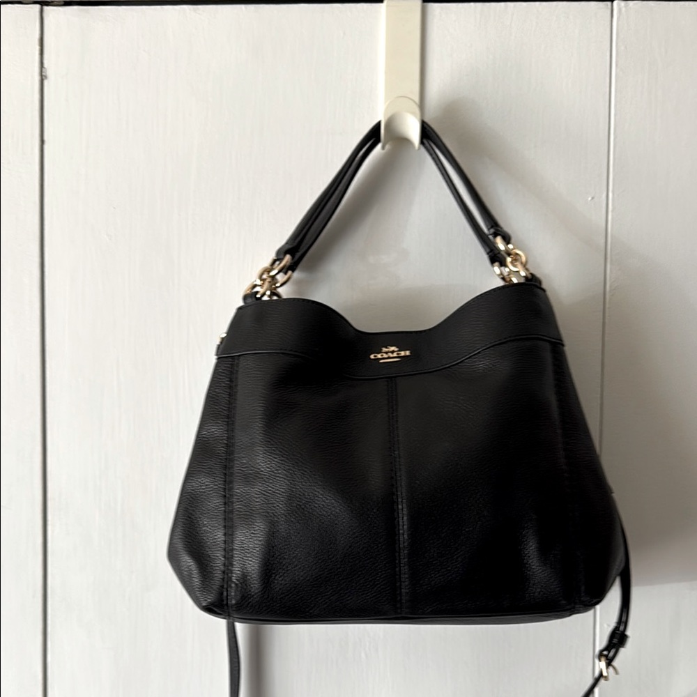 Coach Black Pebbled Leather Shoulder Bag L1781-F23537
